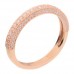 Ροζ χρυσό μισόβερο δαχτυλίδι Κ14 με ζιργκόν